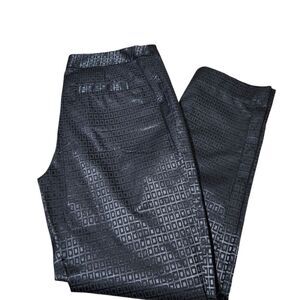 Ellen Tracy Dress Pants Size 2 Black Shiny Ankle Pants